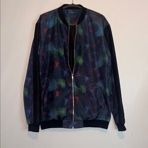 Black Multicolor Men's Jacket